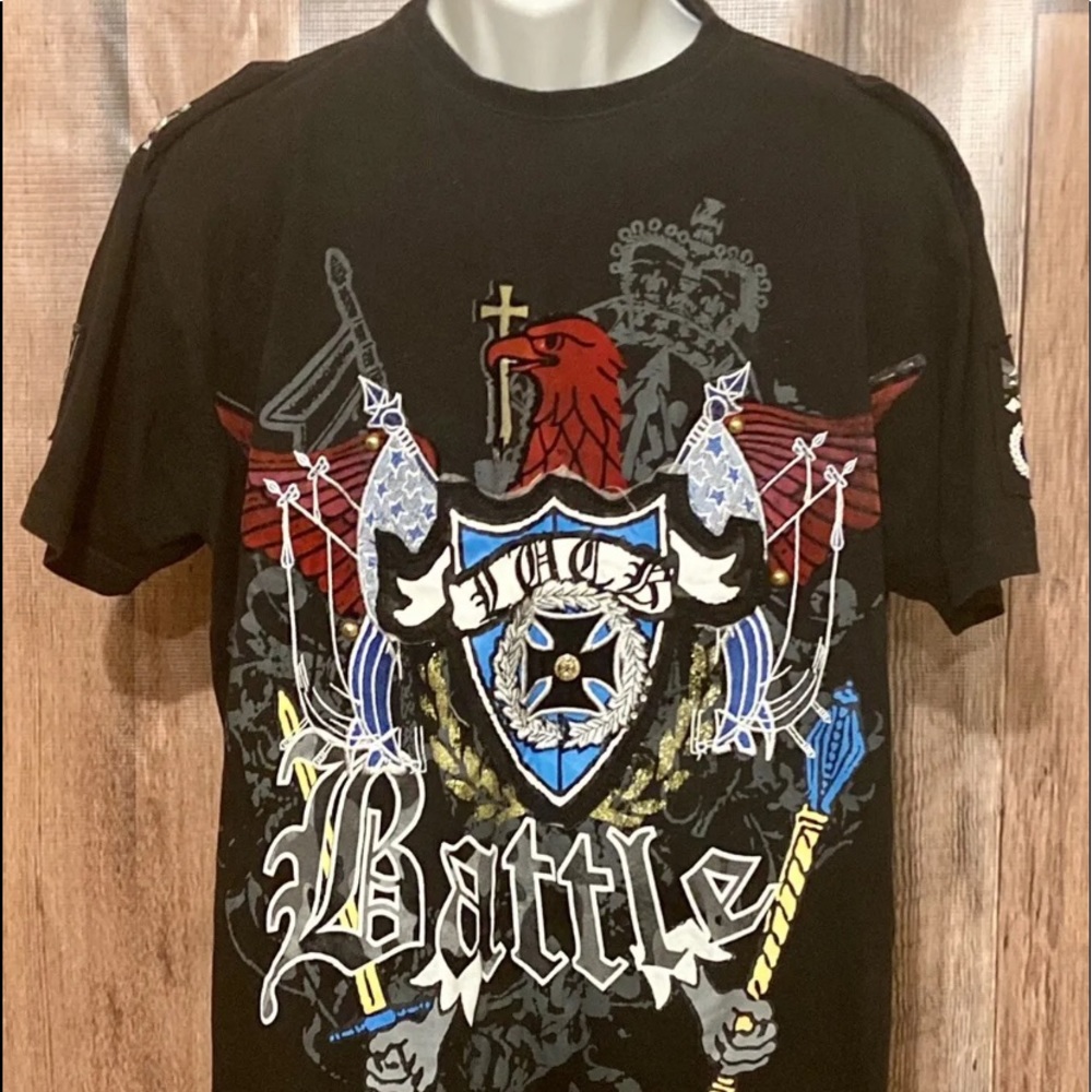 MRG Made Right Genuine Black Embroidered Shirt Size 2XL